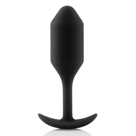 b-Vibe Snug Plug 2 — Weighted Silicone Plug, 4.4 in, Black - BV6748