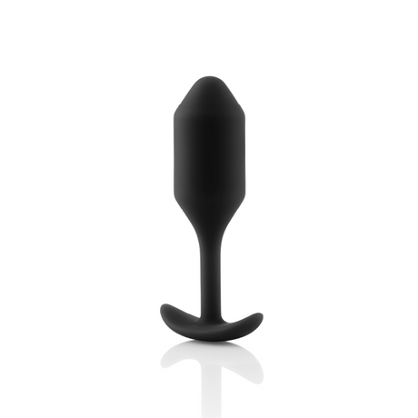 b-Vibe Snug Plug 2 — Weighted Silicone Plug, 4.4 in, Black - BV6748