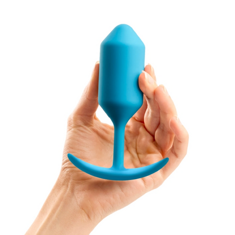 b-Vibe Snug Plug 3 — Weighted Butt Plug, Teal (12.5 cm) - BV6755