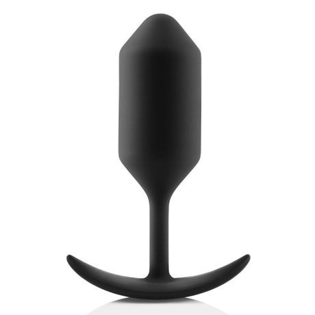 b-Vibe Snug Plug 3 Weighted Silicone Anal Plug — Black, 4.9 in - BV6762