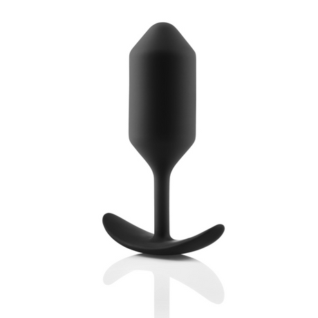 b-Vibe Snug Plug 3 Weighted Silicone Anal Plug — Black, 4.9 in - BV6762