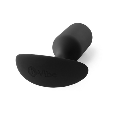 b-Vibe Snug Plug 3 Weighted Silicone Anal Plug — Black, 4.9 in - BV6762
