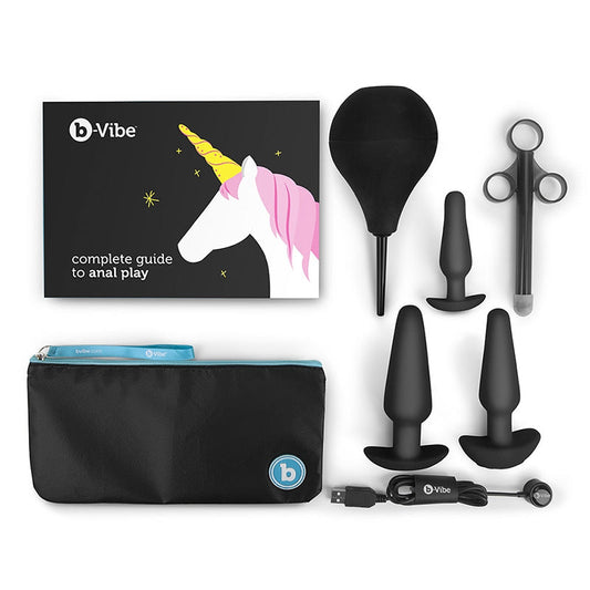 b-Vibe Anal Education Set — 7-Piece Anal Training Kit (Black) - BV7410