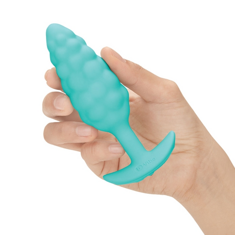 b-Vibe Bump Texture Plug — Mint Textured Vibrating Plug, 10.5 cm - BV7657