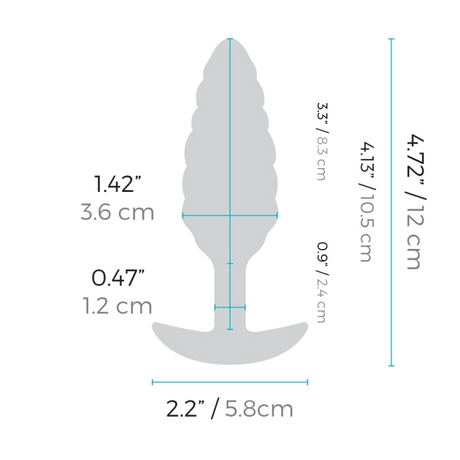 b-Vibe Bump Texture Plug — Mint Textured Vibrating Plug, 10.5 cm - BV7657