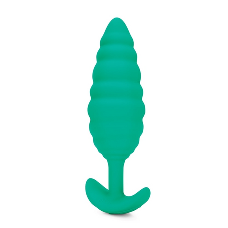 b-Vibe Twist Texture Plug — Textured Anal Plug, Green - BV7671