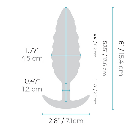 b-Vibe Twist Texture Plug — Textured Anal Plug, Green - BV7671