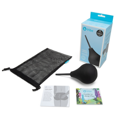 b-Vibe Classic Enema Bulb Set — 4-Piece Enema Bulb with Bag - BV7695