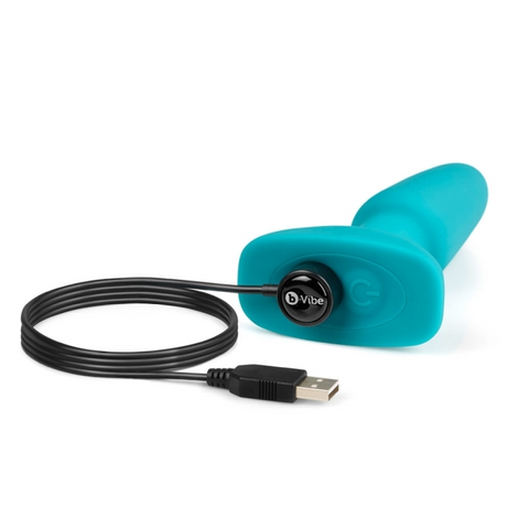 b-Vibe Rimming Plug 2 — Teal Rotating Anal Plug - BV7846