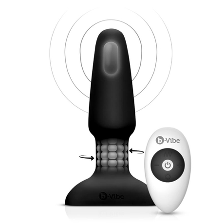 b-Vibe Rimming Plug 2 — Rotating Anal Plug, Black - BV7853