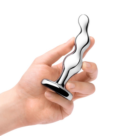 b-Vibe Stainless Steel Anal Beads — 5.08 in, 480 g - BV8994