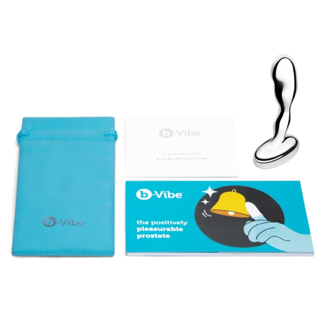 b-Vibe Stainless Steel Prostate Plug, 300 g Curved - BV9007
