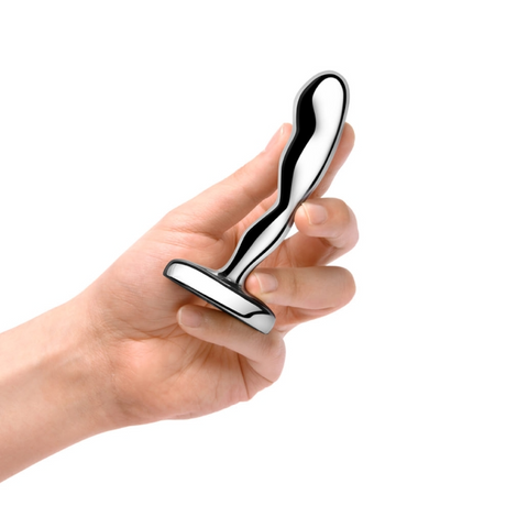 b-Vibe Stainless Steel Prostate Plug, 300 g Curved - BV9007