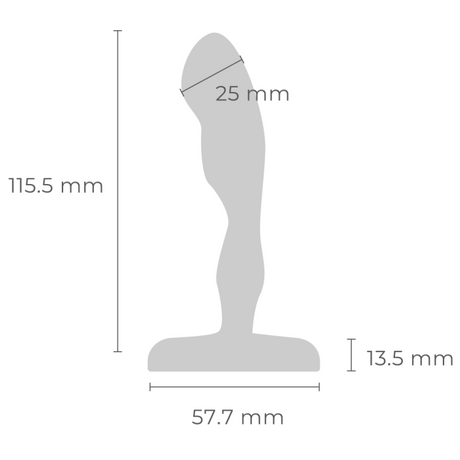 b-Vibe Stainless Steel Prostate Plug, 300 g Curved - BV9007