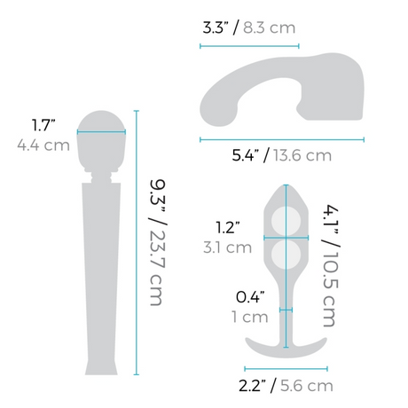 b-Vibe Anal Massage & Education Set with Le Wand Petite - BV9903