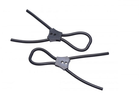 XR Brands Vigor II Electro Stim Cock & Balls Ties with Frenum Loop - ZE-AE596