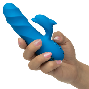 CalExotics Frisco Fantasy Thrusting Dual Stimulator, Blue - SE4348073