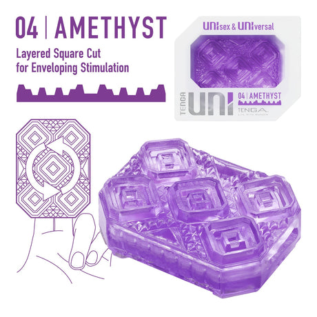 Tenga UNI Amethyst Unisex Disposable Sleeve with Pocket Lotion - TN704