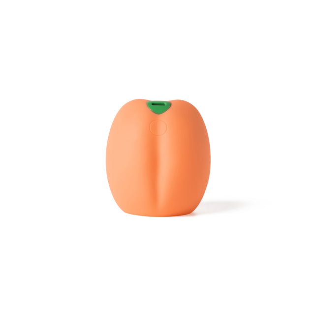 Emojibator Peach Vibrating Stroker — USB-C Rechargeable, Medical-Grade Silicone - EM2156