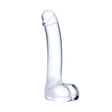 Electric Novelties 7" Curved Glass G-Spot Dildo, Clear - GLAS-153