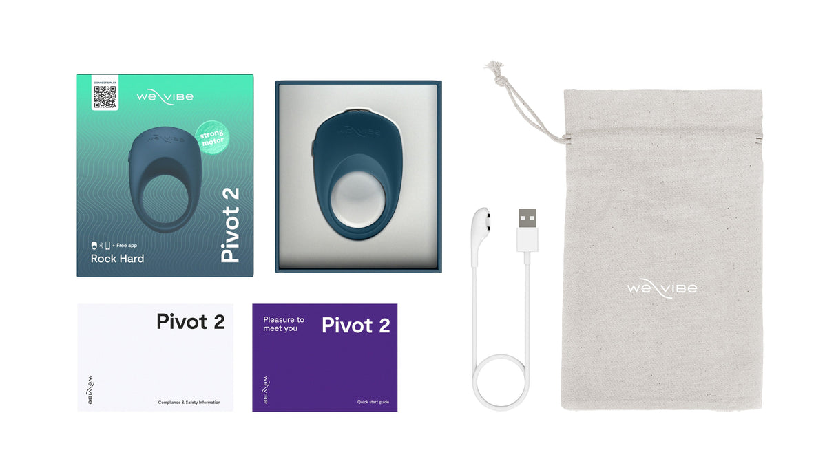 We-Vibe We‑Vibe Pivot 2 Couples Vibrating Ring — Slate - WE3109