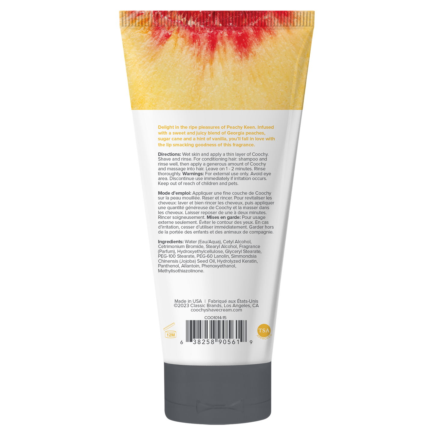 Coochy Shave Cream - PEACHY KEEN tube 0.5 fl oz | 15mL by Coochy