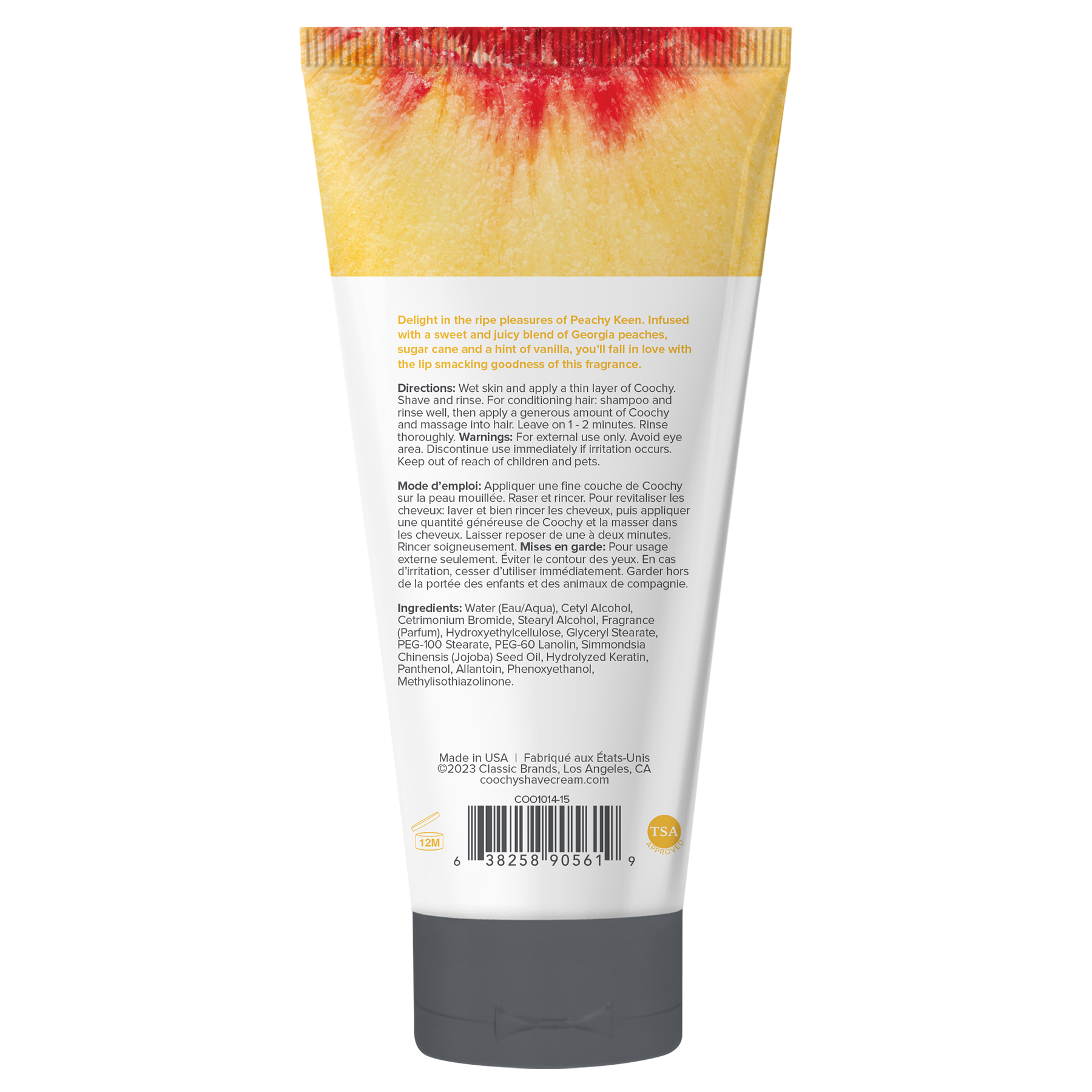 Coochy Shave Cream - PEACHY KEEN tube 0.5 fl oz | 15mL by Coochy