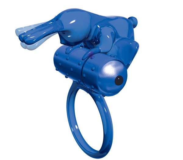 Buzz Bunny Cockring Vibe - Blue by BMS Factory