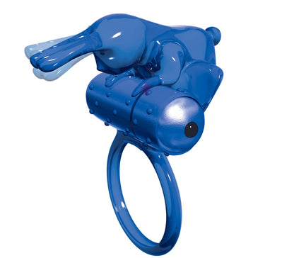 Buzz Bunny Cockring Vibe - Blue by BMS Factory
