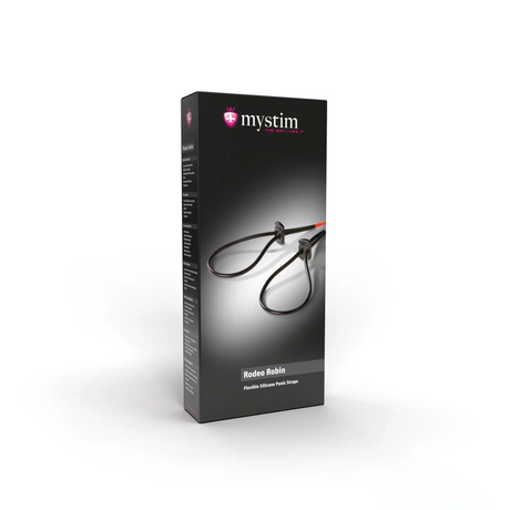 Mystim Rodeo Robin Glans & Scrotum E‑Stim Strap Set, 30cm, Black - MY5805