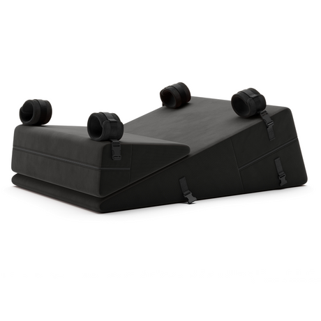 Liberator Bondage Wedge Ramp Combo 24 with Optional Cuffs — Décor Velvet Black - L3802