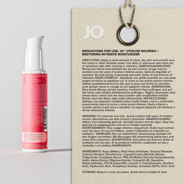 JO Lubricants Vitalize Nourish Intimate Restoring Moisturizer, 2 oz - JO951