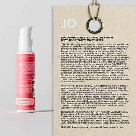 JO Lubricants Vitalize Nourish Intimate Restoring Moisturizer, 2 oz - JO951