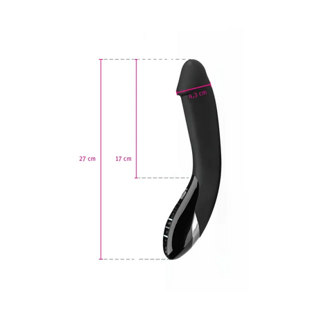 Mystim Tickling Truman e‑Stim Vibrator — 27 cm, Black - MY8677