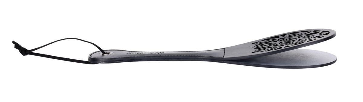 Sex & Mischief Lace Spanker Paddle — 13 in (33 cm), Black - SS10107