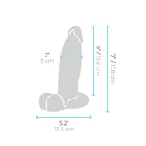 b-Vibe Slipskin Girthy Realistic Silicone Dildo — 7in Mocha - BV3523