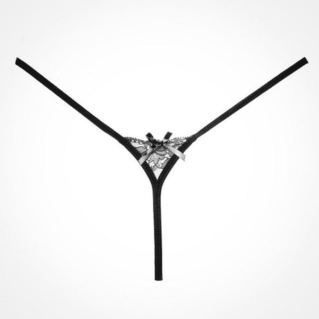 Allure Lingerie Pixie G-String Panty — One Size, Black - ALR-A1001