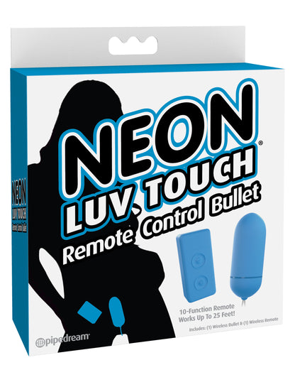 Neon Luv Touch Remote Control Bullet - Blue by Pipedream