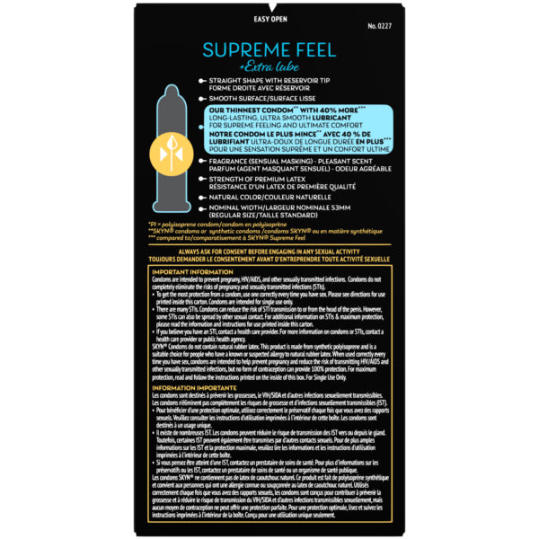 Paradise Marketing SKYN Supreme Feel Extra Lube Condoms — 8 Pack - PM0227