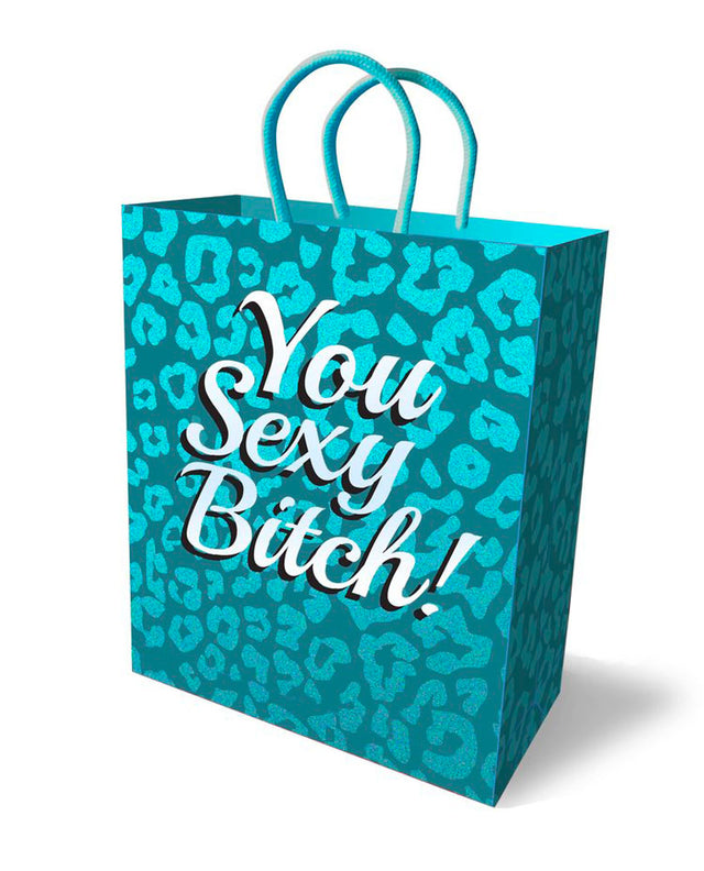 Little Genie Teal 10-Inch "You Sexy Bitch" Gift Bag - LG-LGP012