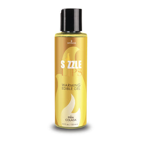 "Sizzle Lips Warming Edible Gel - Pina Colada - 4.2 Fl. Oz. / 125 ml SEN-VL445"