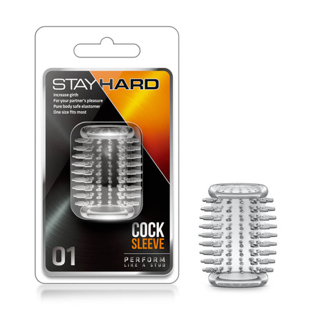 Blush Stay Hard Cock Sleeve — Stretchy Clear Enhancement - BL-00102