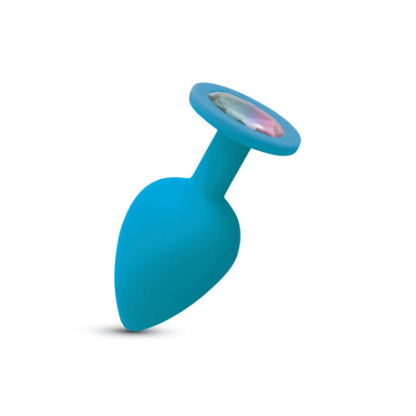 Viben Gemma Teal Silicone Anal Plug — Large with Iridescent Gem - VB-CC9166