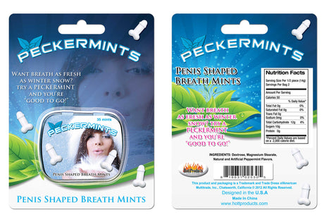 Hott Products Peckermints Breath Mints — Blister Card - HTP2660