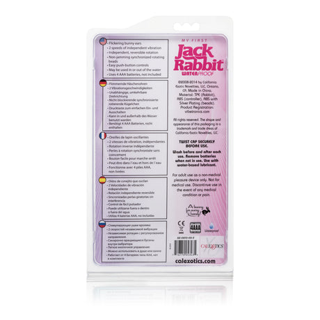 Advanced Waterproof Jack Rabbit 5 Rows of Beads - Pink by CalExotics
