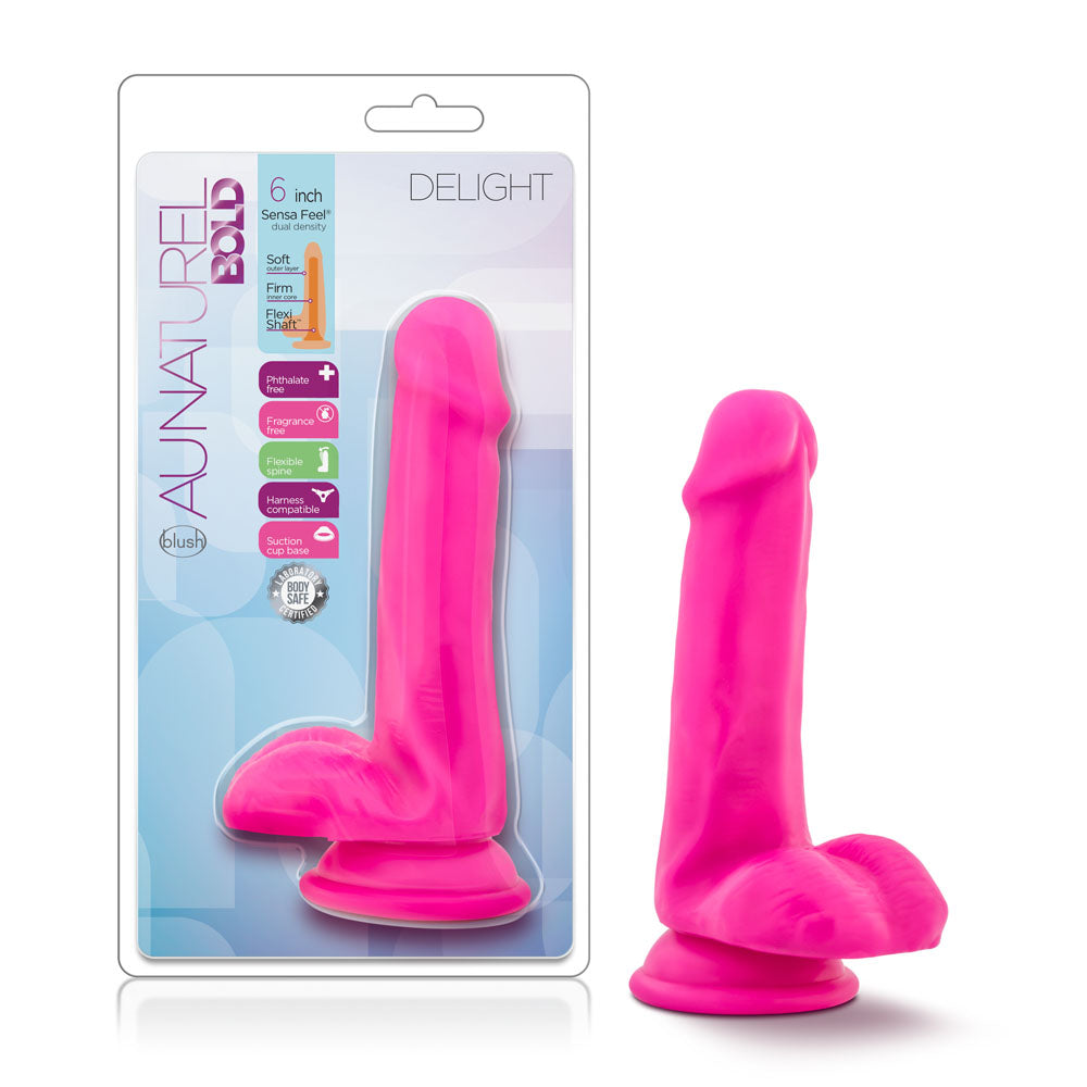Au Natural - Bold - Delight - 6 Inch Dildo - Pink by Blush