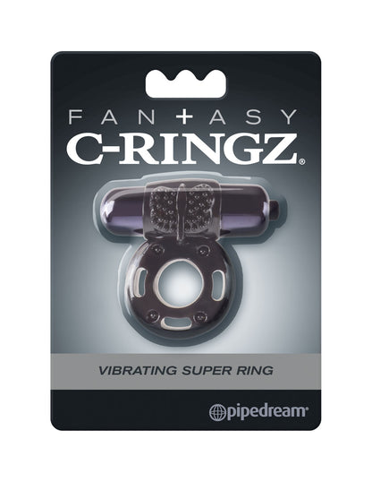 Fantasy C-Ringz Vibrating Super Ring Black by Pipedream