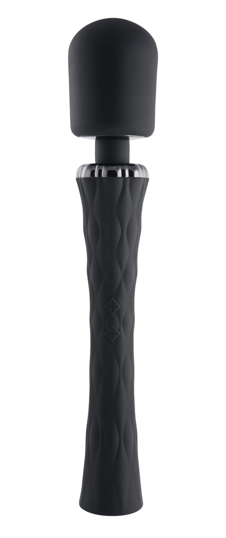 Playboy Pleasure Royal Wand Vibrator, Black — 11.5 in - PB-RS-2246-2