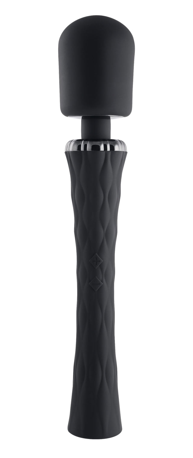Playboy Pleasure Royal Wand Vibrator, Black — 11.5 in - PB-RS-2246-2