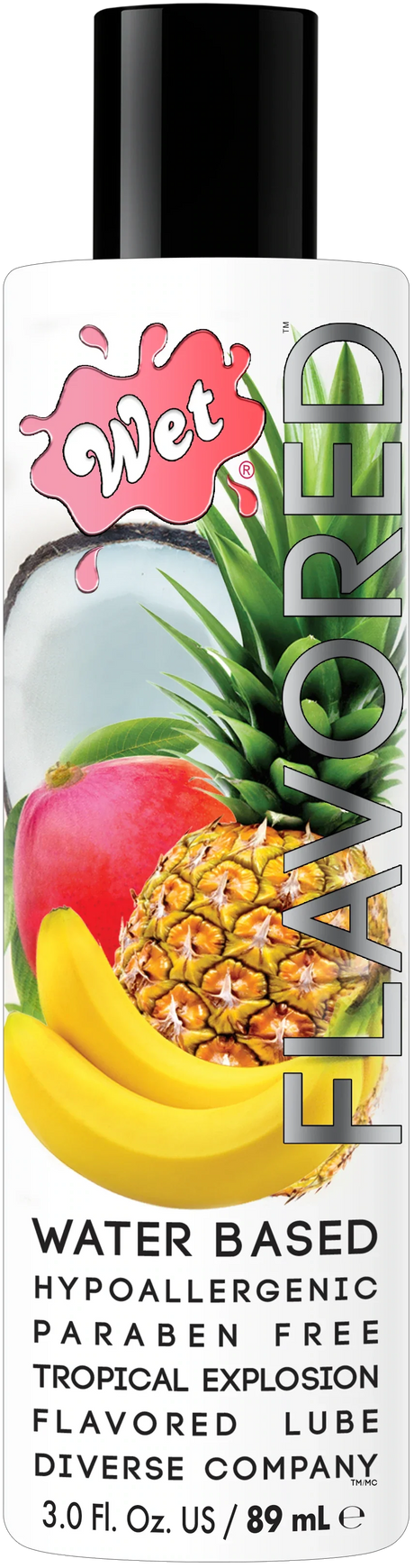 Wet Flavored Tropical Explosion Lubricant, 3 fl oz (89 mL) - WT5183